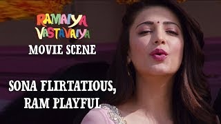 Sona Flirtatious Ram Playful  Ramaiya Vastavaiya Scene  Girish amp Shruti [upl. by Epps732]