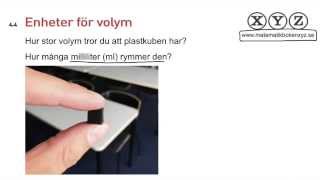 Y 44 Enheter för volym [upl. by Cheffetz827]