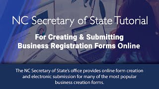 Tutorial For Creating amp Submitting Business Registration Forms Online [upl. by Avictor]