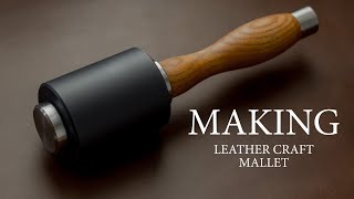 Making leather craft mallet hammer Leather craft tools [upl. by Notsuj]