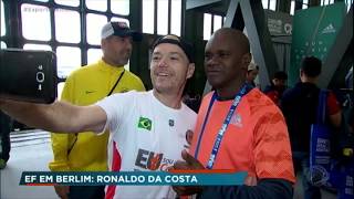 Brasileiro ganha homenagem em Berlim 20 anos depois de vencer maratona da cidade [upl. by Letnom]