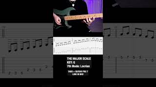 G Major Scale Guitar  7th Mode Locrian With Tabs 🎓 shorts [upl. by Anuahsal738]