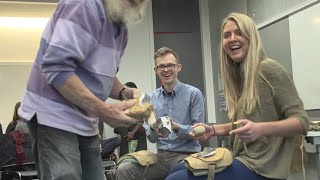 BSc Anthropology Stone Tool Making Workshop  Oxford Brookes University [upl. by Molton]