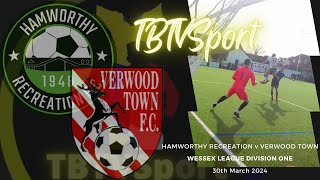 HIGHLIGHTS Hamworthy Recreation v Verwood Town Wessex League Division One nonleague football [upl. by Joshuah]