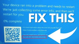 Windows 1011 Solving DPC Watchdog Violation [upl. by Rolyks627]