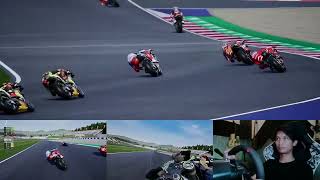 Crash and Failed to win  Motogp Using Steering Wheel [upl. by Rola]