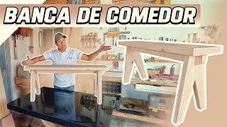 Como hacer Banca de Madera para Comedor elmueblemoderno [upl. by Krischer]