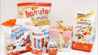 KINDER SURPRISE CHOCOLATE Mix  Hanuta Surprise Egg and Schoko Bons [upl. by Kass]