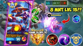 8 MNT LVL 15 YSS PERFECT ROTATION GAMEPLAY NEW PATCHUPDATE  ROTASI GLOBAL YSS BUAT PEMULA  MLBB [upl. by Eeroc]