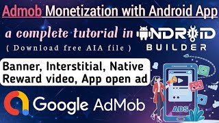 How to monetize app with Admob in android builder How to create ad unit id in admob account Hindi [upl. by Kassia]