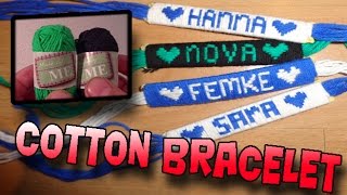 How To Make a Name Bracelet Using Cotton Yarn [upl. by Haet650]