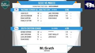 South Croydon Senior v Mazenod Senior All Abilities Div 2 East [upl. by Wade158]