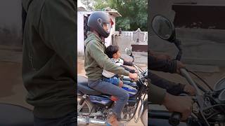 papa hmesa helmet ⛑️ bhul jate hai ⛑️🥰  funny short 😁 [upl. by Ahsekat51]