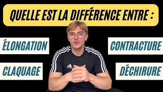 Quelle est la différence entre  une contracture une élongation un claquage…  A VOS MARC [upl. by Doria]