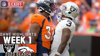 Las Vegas Raiders vs Denver Broncos Game Highlights  NFL 2023 Week 1 [upl. by Odirfliw]