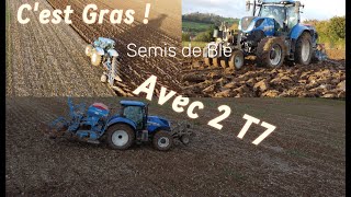 Semis de Blé 2025New Hollande  T7 175  T7 210  Lemken [upl. by Merrili]