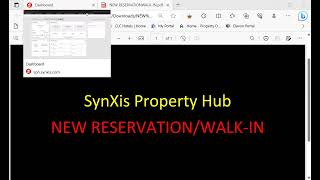 SynXis Property Hub NEW RESERVATIONWALKIN [upl. by Micheil453]