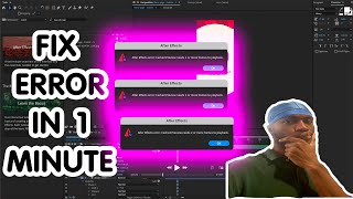 Fix adobe after effects CACHE ERROR in 1 Minute [upl. by Koh]