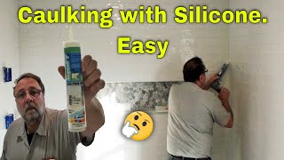 Caulking with silicone Easy [upl. by Vonny]