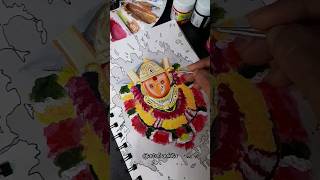 Day 3 l aai chaturshringi 🩶🙏navratriseries painting shortsvideo [upl. by Micky484]