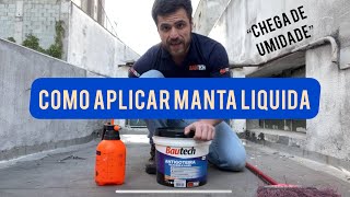 COMO IMPERMEABILIZAR LAJE MANTA LÍQUIDA video tutorial  passo a passo completo construção obra [upl. by Sparhawk]