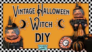 Vintage Halloween Witch DIY  Madge Ick  Witching Season Collaboration [upl. by Ardnuassak]