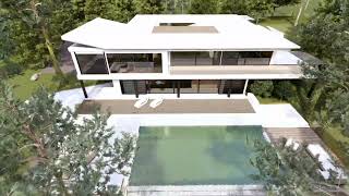 Modern Villa Design architecture render construction [upl. by Tnafni979]