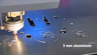 Laser cutting of 3mm aluminum [upl. by Llenart]