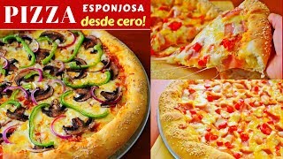 Prepara PIZZAS caseras ESPONJOSAS paso a paso DESDE CERODulce Hogar Recetas [upl. by Secnarf292]