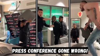 HSTIKKYTOKKYS BOXING PRESS CONFERENCE GONE WRONG tiktok boxing pressconference [upl. by Mhoj]