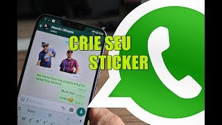 WHATSAPP Como CRIAR seu STICKER Figurinha Adesivo com foto do seu Rosto no Android [upl. by Aryek]