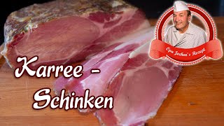 Karree  Schinken selber machen  Schweinerücken kalt geräuchert  Opa Jochens Rezept [upl. by Wolpert]