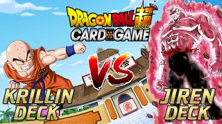 JIREN DECK VS KRILLIN DECK Dragon Ball Super Card Game Gameplay [upl. by Schwitzer]