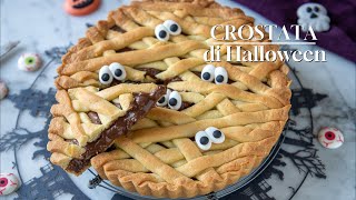 CROSTATA DI HALLOWEEN con cuore di Nutella morbido Ricetta Facile e Veloce  Chiarapassion [upl. by Cattan]