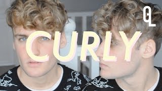 MENS STRAIGHT TO CURLY HAIR TUTORIAL  Georgeous [upl. by Yolane624]