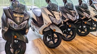 Suzuki Burgman Street 125 Colors  White  Black  Grey  Walkaround [upl. by Karrah]