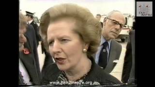 Margaret Thatchers disgust at Sikhs1984 funeral of Indira Gandhi [upl. by Kerrin567]