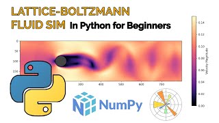 Simple LatticeBoltzmann Simulator in Python  Computational Fluid Dynamics for Beginners [upl. by Bela]