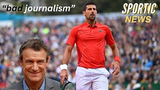 Djokovic Answers Italian Journalists Atrocious Question Wilanders Weird Antics  Sportic News [upl. by Jamey431]