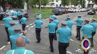 Rathcoole Protestant Boys FB  Cloughfern Young Conquerors FB Parade 170824 [upl. by Neehs]