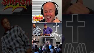 Drummer gets crushed with GIANT Cross ⛪️ drummer reaction funny shorts [upl. by Justus]