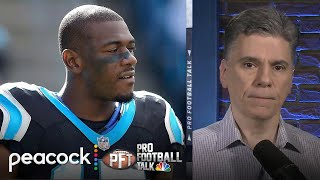 Former NFL receiver Devin Funchess now playing pro basketball  Pro Football Talk  NFL on NBC [upl. by Aerdnahs]