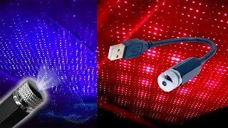 Smart Multicolor USB Car Star Light Projection LED With Music Sync [upl. by Atsylac]