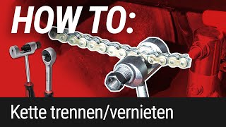 HOW TO Motorradkette trennen und vernieten [upl. by Beata]