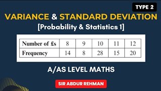 Variance and standard deviation for grouped data Probability and Statistics 1 AS and A Level [upl. by Valerye723]