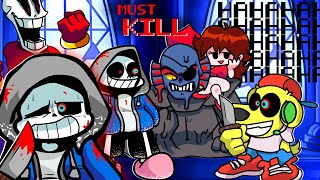 SANS GOES CRAZY Friday Night Funkin DUSTTALE Remastered FNF Mods 68 [upl. by Barnaba]