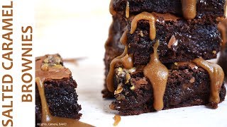 Salted Caramel Brownies  RECIPE [upl. by Atinahs134]