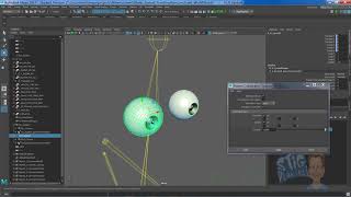 Eyeball Aim Constraint Rigging in Maya [upl. by Bernadette]