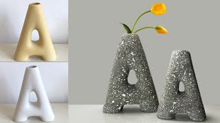 DIY Creative Flower Vase  Cement Craft [upl. by Oalsecnew]