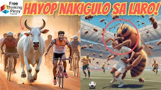 hayop NAKIEPAL sa SPORTING EVENTS Funny Animals interrupting Games [upl. by Eaj]